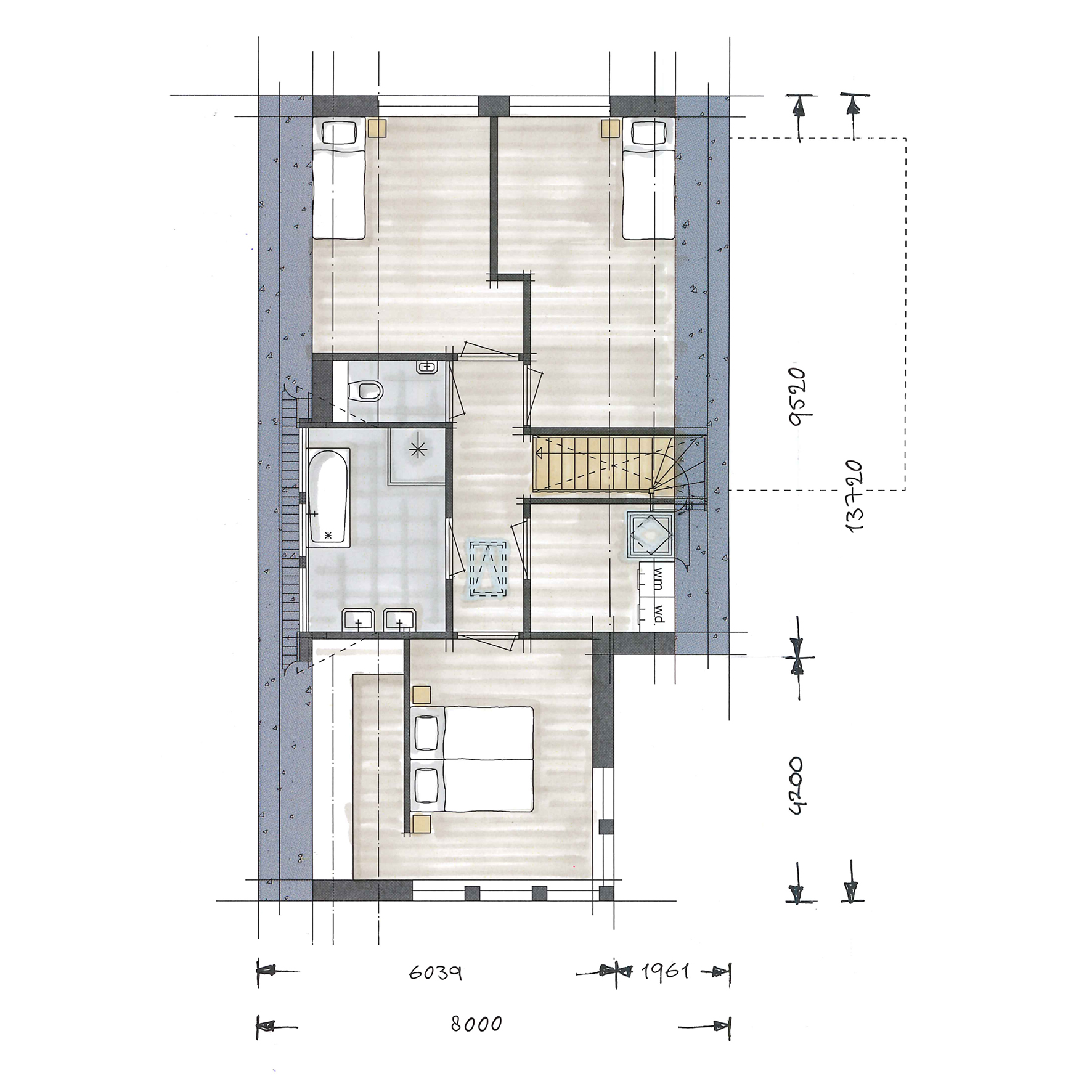 Foto: Huis bouwen  ndash  villatype Aurelia  Plus  plattegrond verdieping   Architectuurwonen