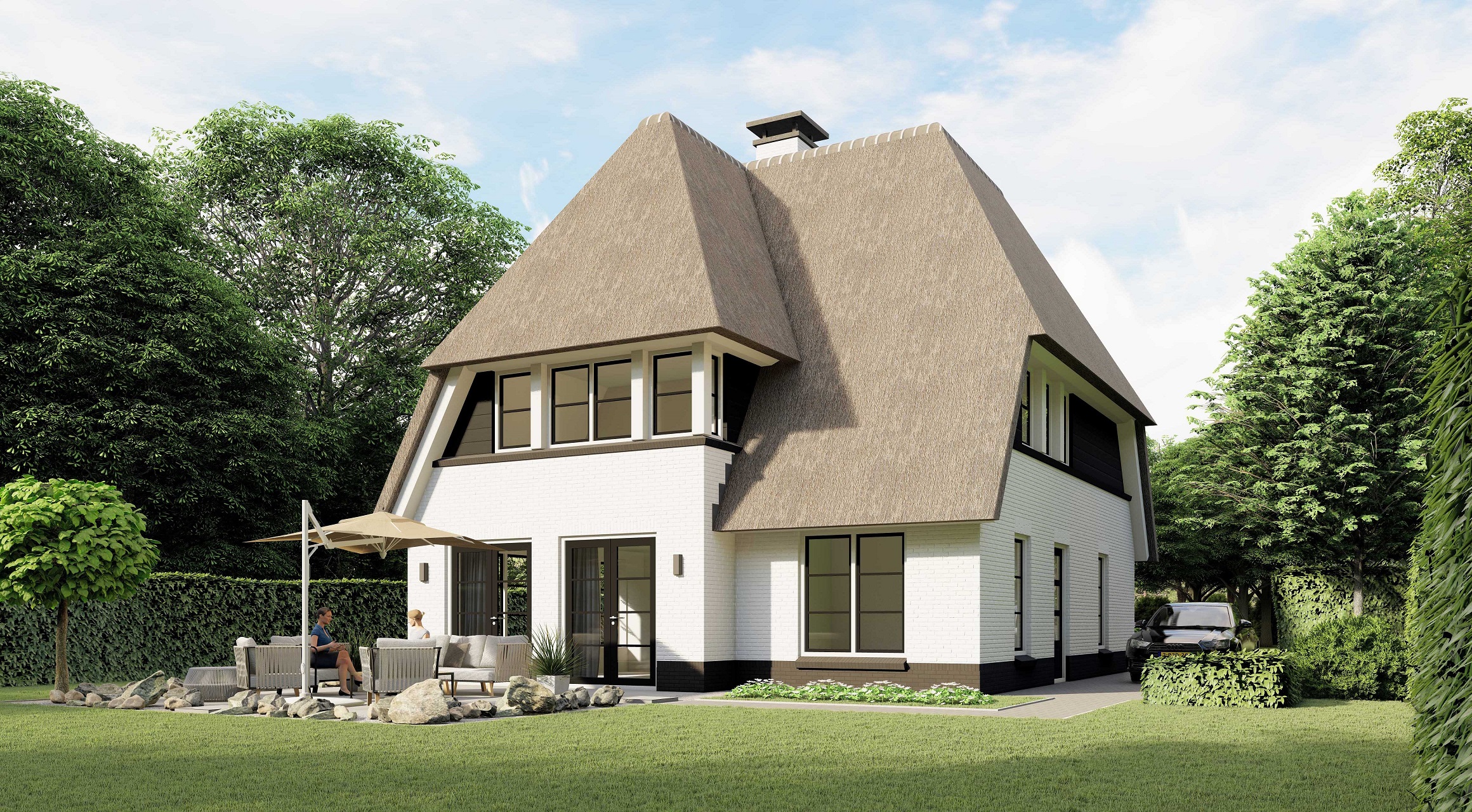 Foto: Huis bouwen  ndash  villatype Boswitje achtergevel   Architectuurwonen