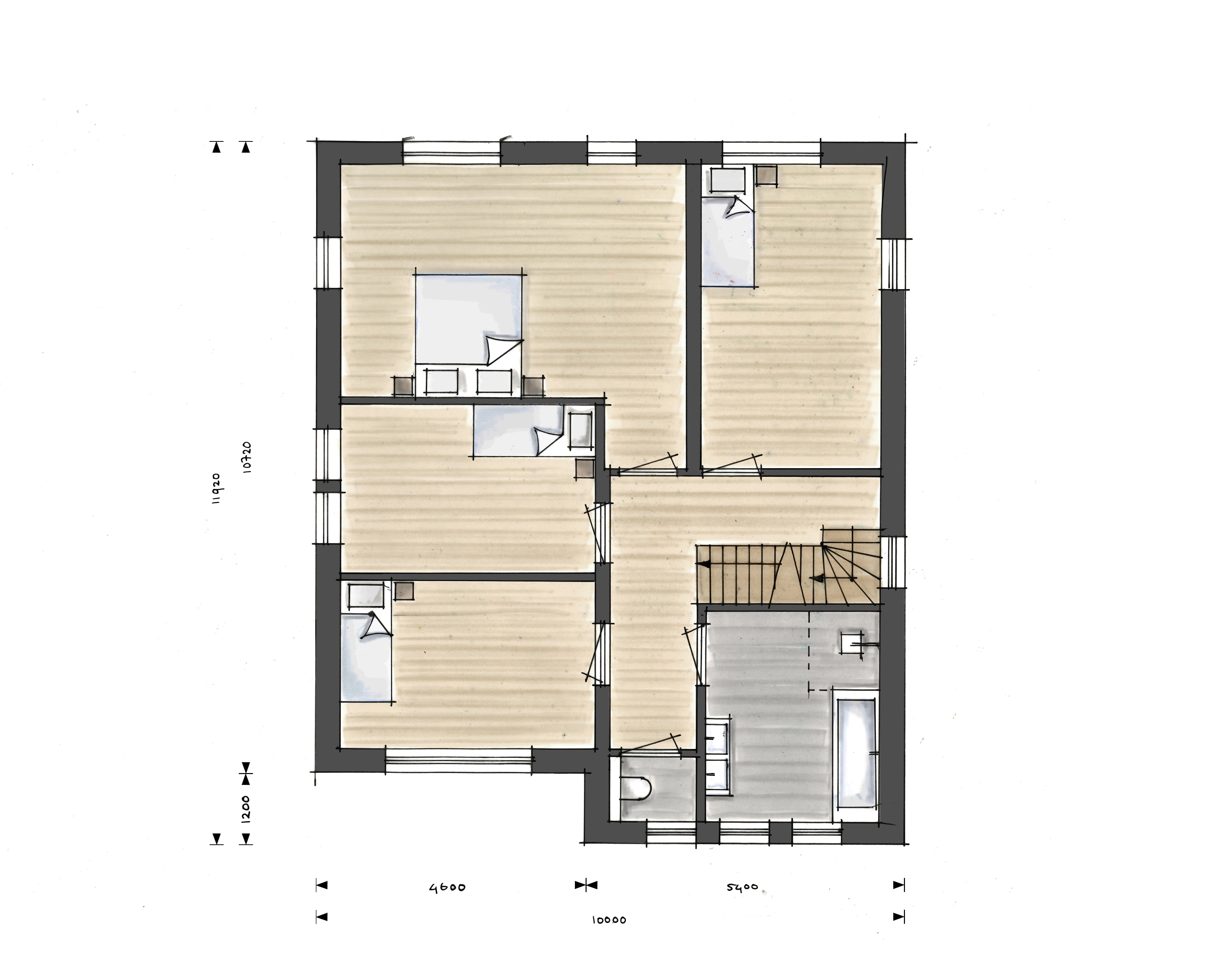 Foto: Huis bouwen  ndash  villatype Kolibrie plattegrond verdieping   Architectuurwonen