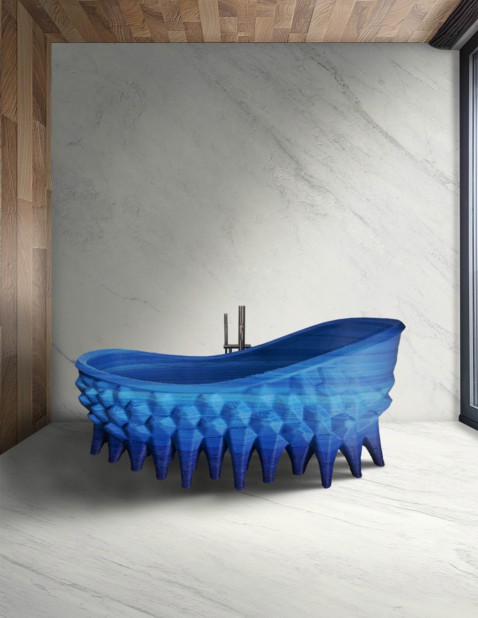 Foto : Thuis baden in zee in ’s werelds éérste uit een stuk 3D geprinte soft-tub