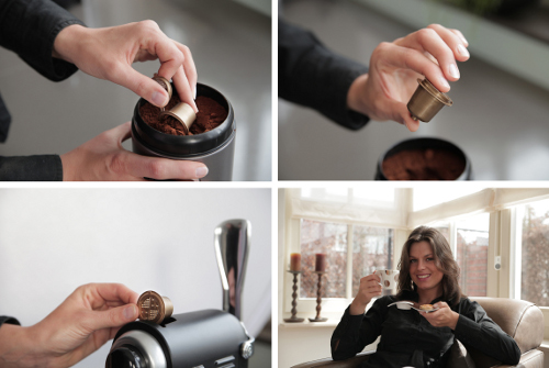 Met de hervulbare Coffeeduck Espresso-cup voor losse espressokoffie kan nu iedereen betaalbaar koffiezetten in een Nespresso koffiemachine.