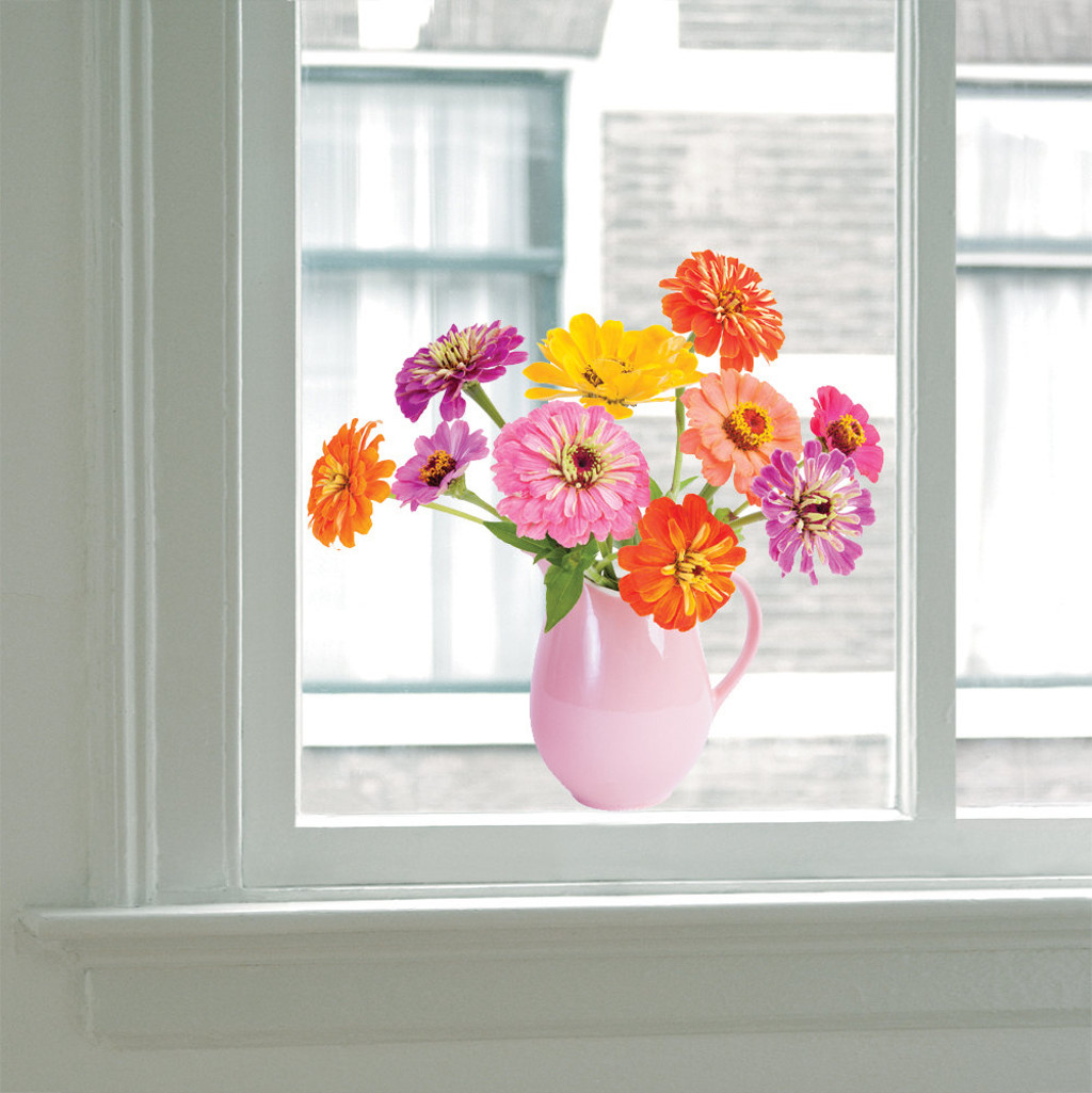 Foto: flat-flower-raam-sticker