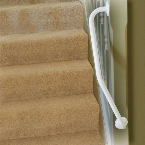 Foto : Grijpstang met hoek - ideaal voor op de trap