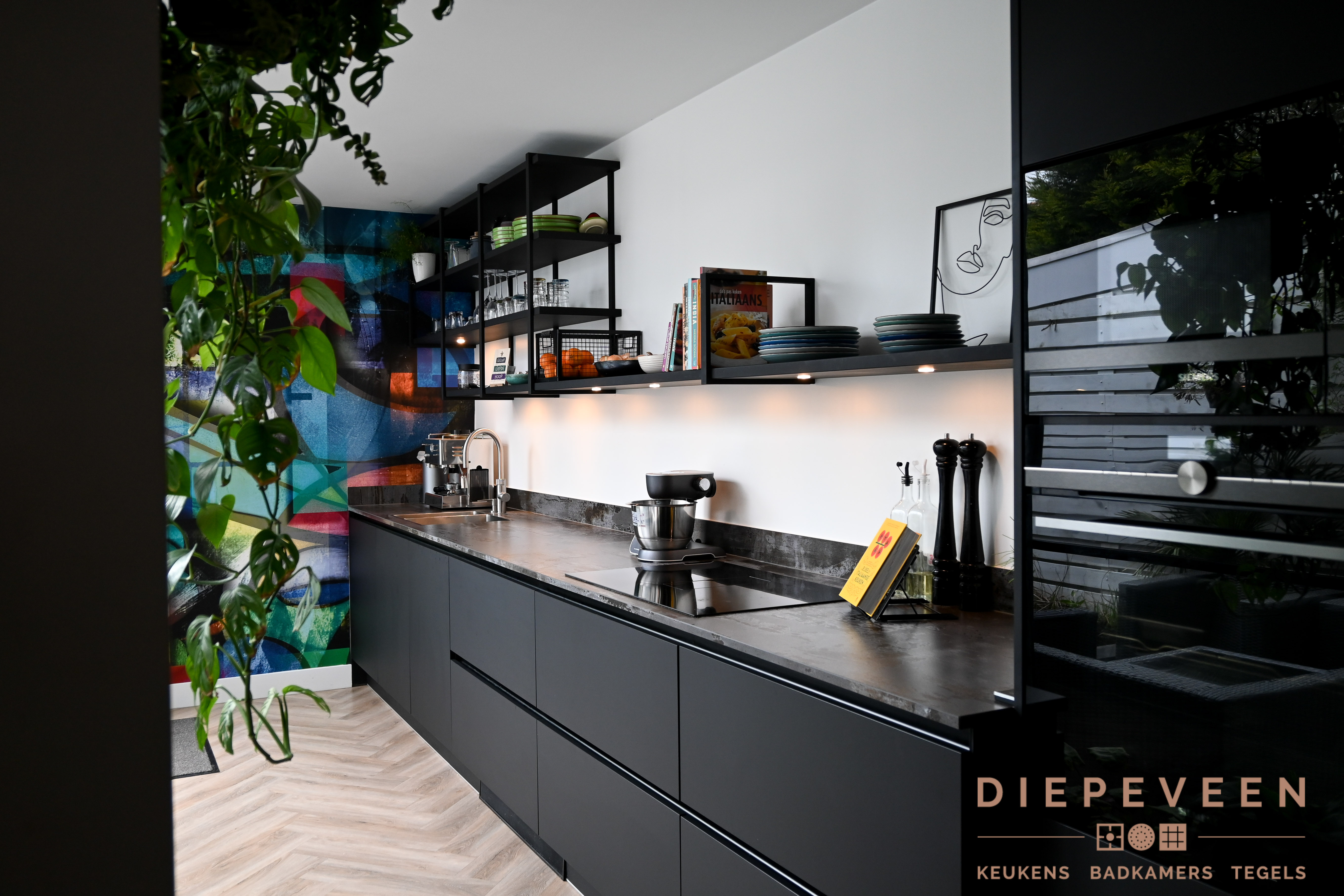 Foto : Zwarte design keuken