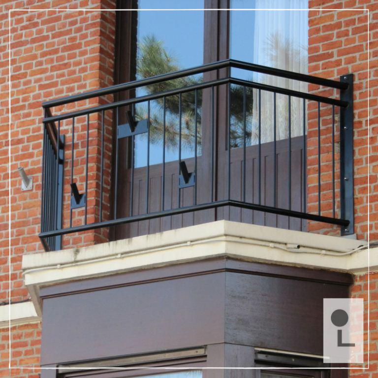 Foto: Wonennl rvs balustrade balkon zwart Lumigrip