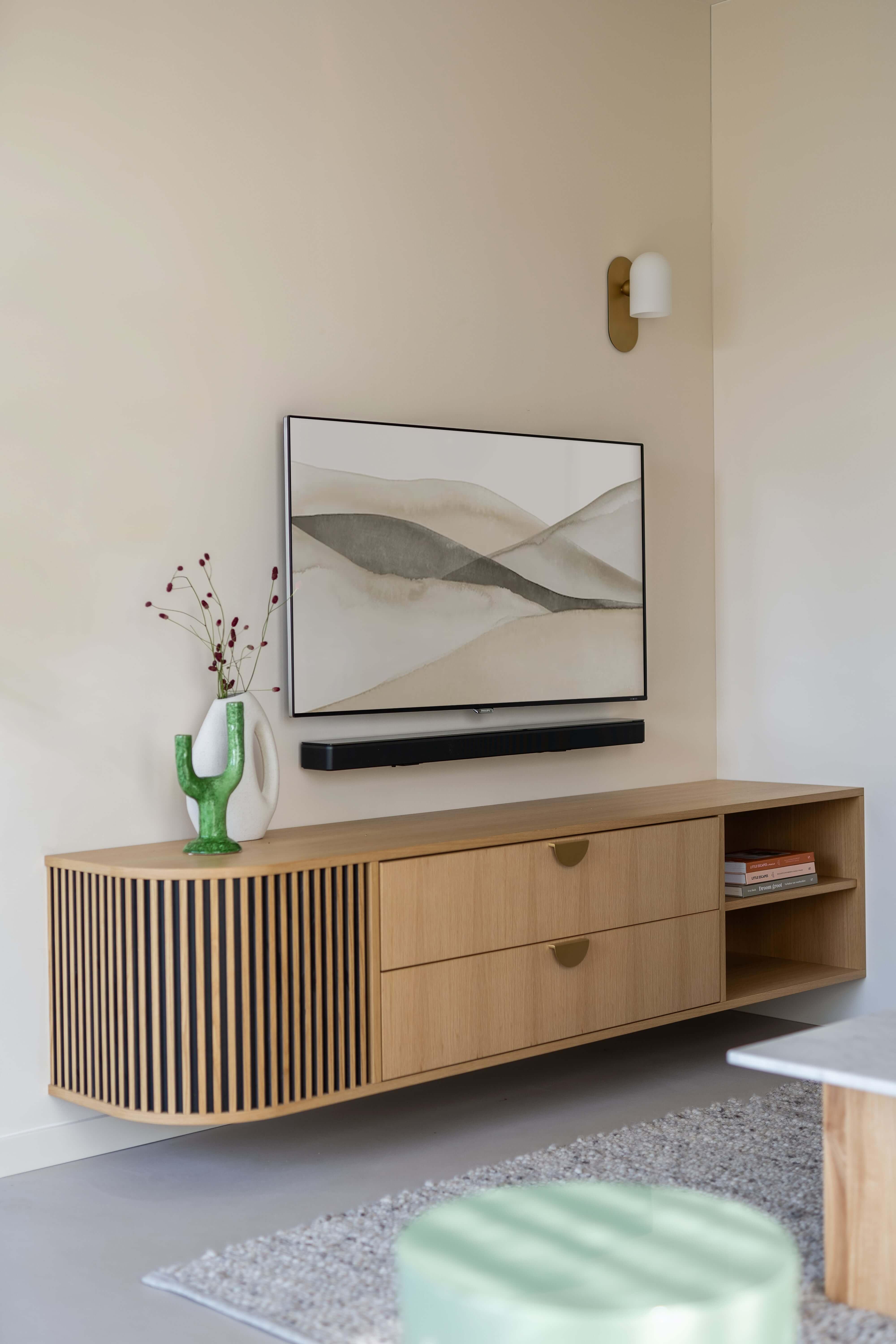 Foto: microcement tv meubel