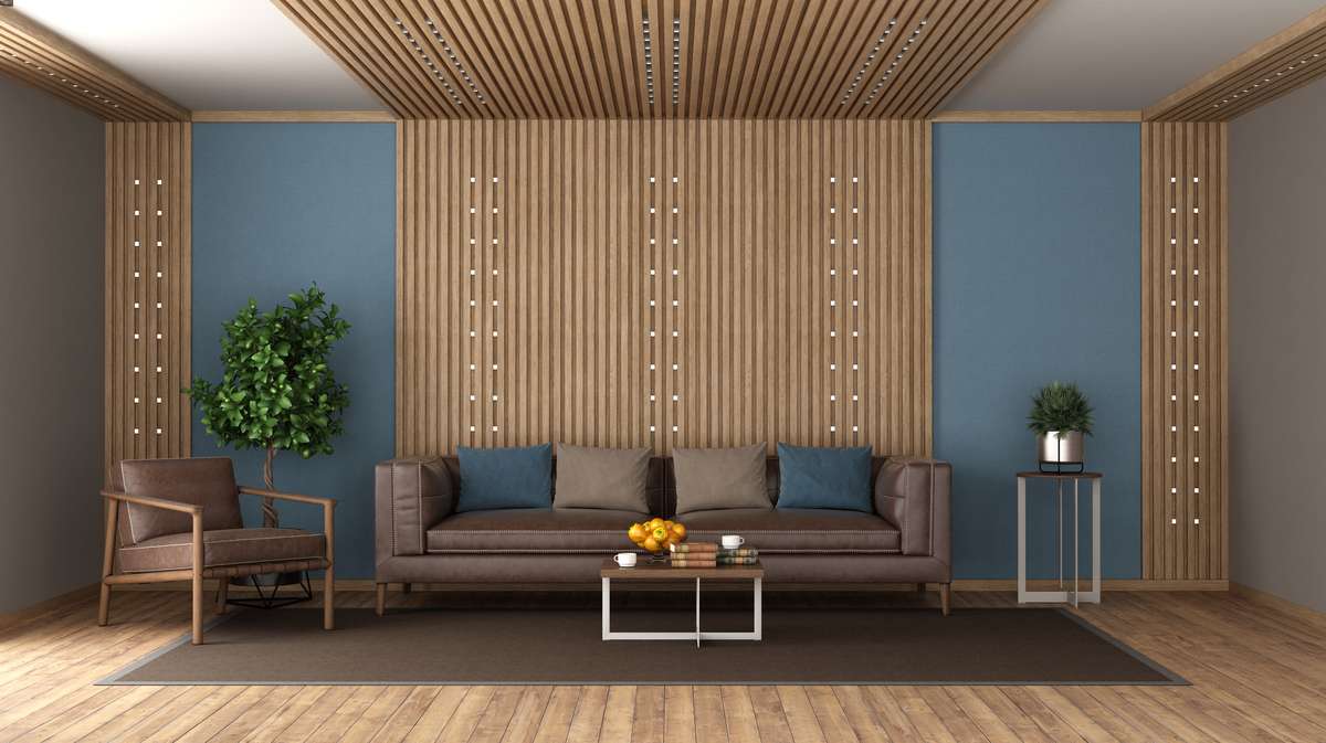 Foto: living room with leather sofa room and wood paneli 2023 03 10 23 03 36 utc  1 