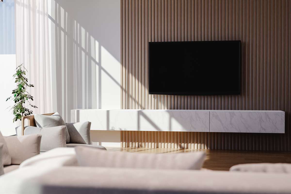 Foto: modern tv area with wooden panels 2022 12 13 00 51 35 utc  1 