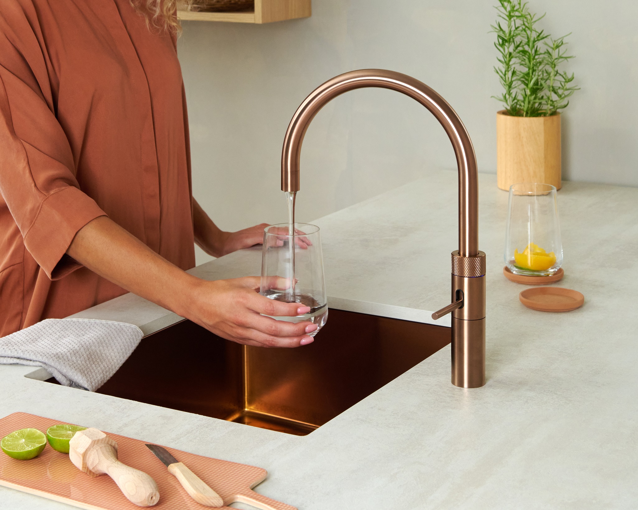 Foto: Tieleman Keukens Quooker Fusion Round Rose Copper 1a