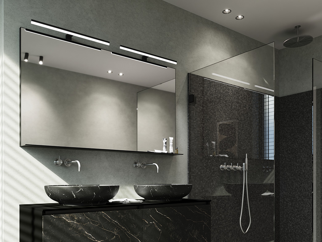 Foto: Framed spiegel verlichting bathroom mirror lighting spiegel Spiegel Beleuchtung miroir eclairage