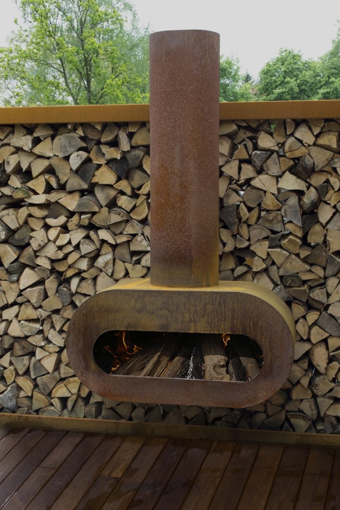 Foto: Zeno Barro Libero buitenhaard tuinhaard terrashaard fireplace cheminee gartenkamin 11