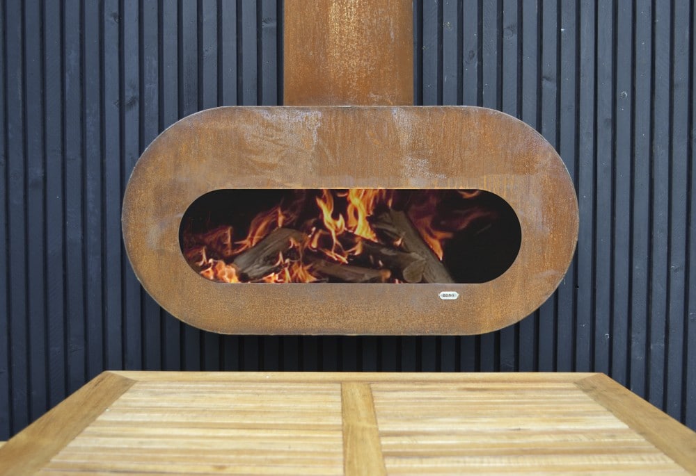 Foto: Zeno Barro Libero buitenhaard tuinhaard terrashaard fireplace cheminee gartenkamin 231