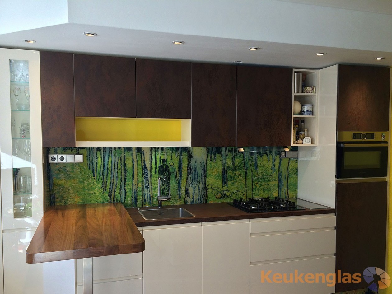 Foto: w3 keuken achterwand foto van Gogh