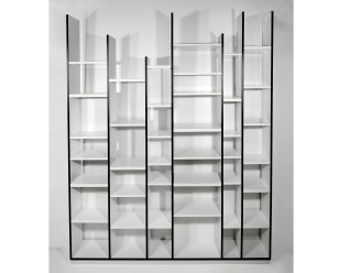 Foto: New York Design Vakken Etagere   boekenkast zwart wit 308 248