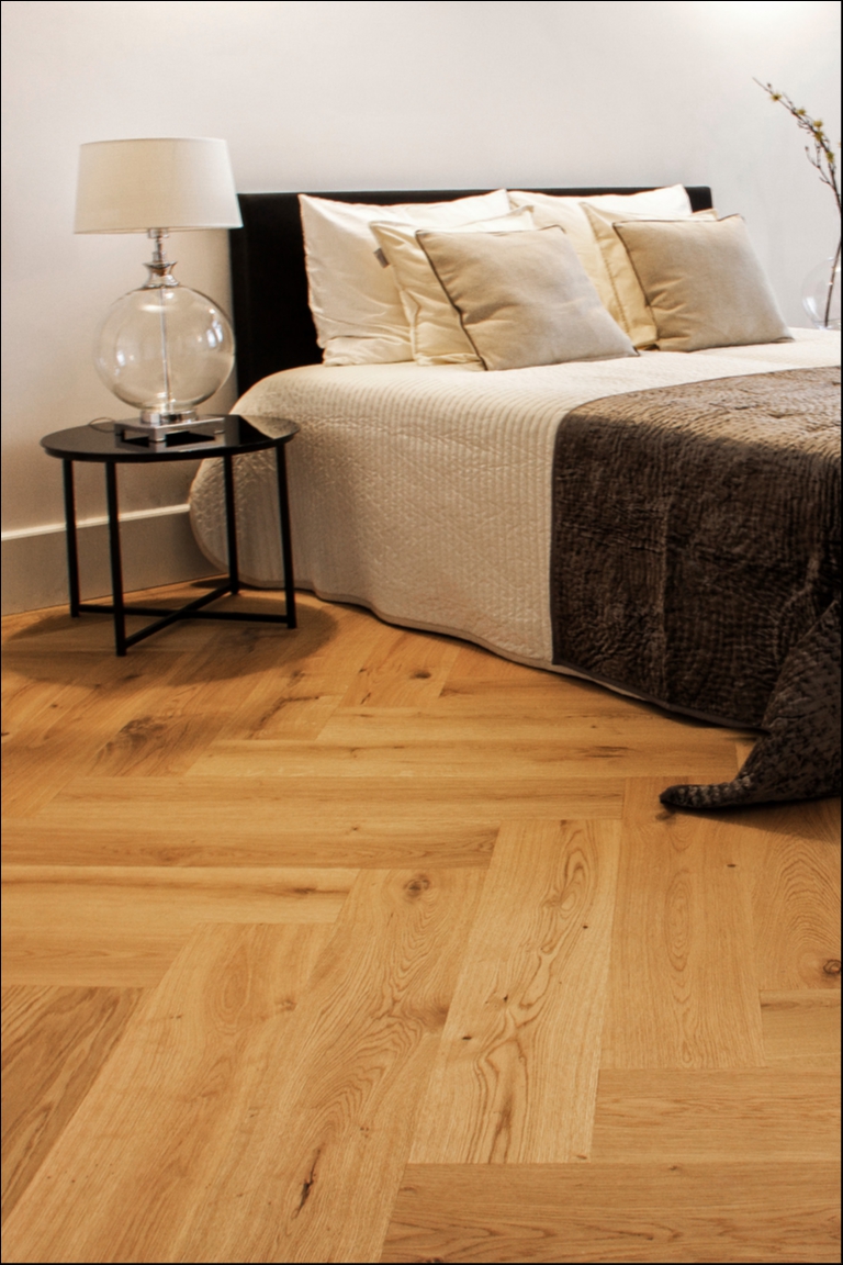 Foto: Luxe slaapkamer houten vloer