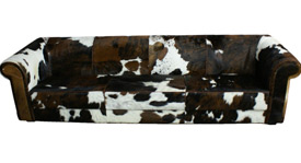 Bertha zitbank in koeienhuid