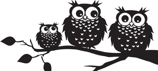 Familie Uil raamsticker Lipdus