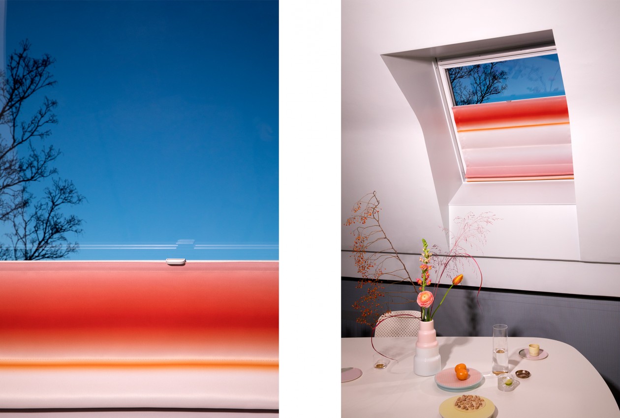 Foto: w3 VELUX Colour collection by Scholten & Baijings 9PM vouwgordijn lichtdimmend
