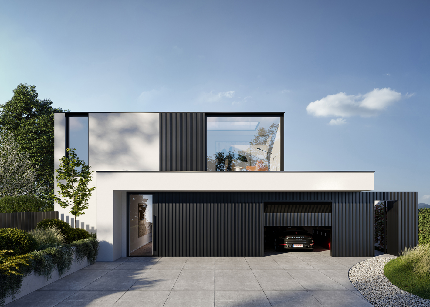 Foto : Een trendy look voor jouw woning met aluminium gevelbekleding