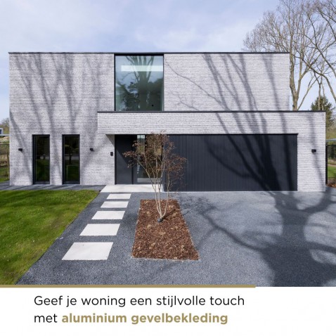 Foto : Aluminium gevelbekleding voor een moderne uitstraling