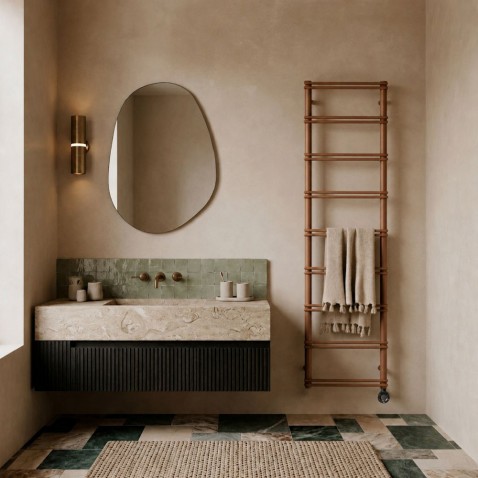 Foto : De EMMA badkamerradiator van Instamat: stijlvol, compact en vol kleur