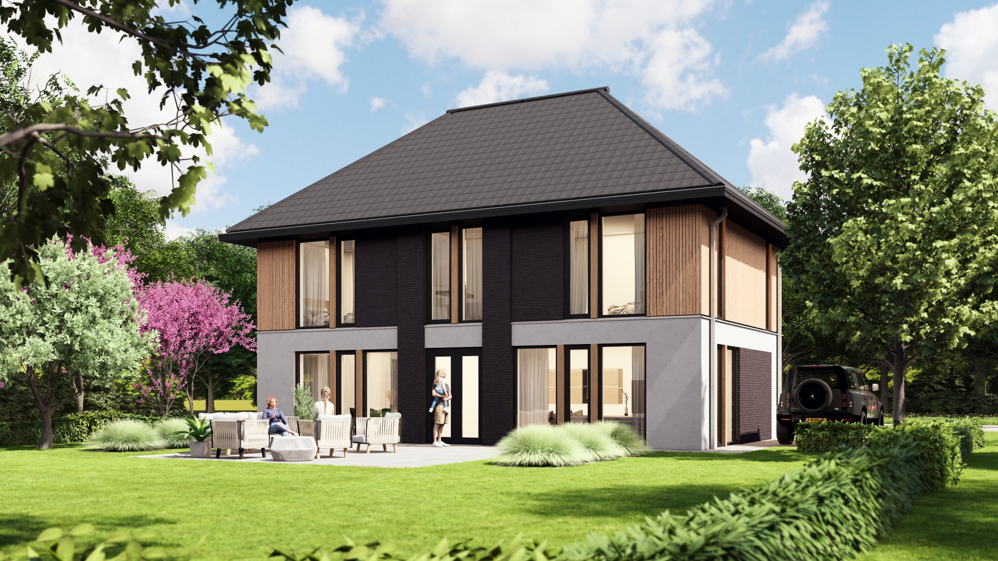 Foto: achtergevel Villatype Lindepijlstaart Architectuurwonen