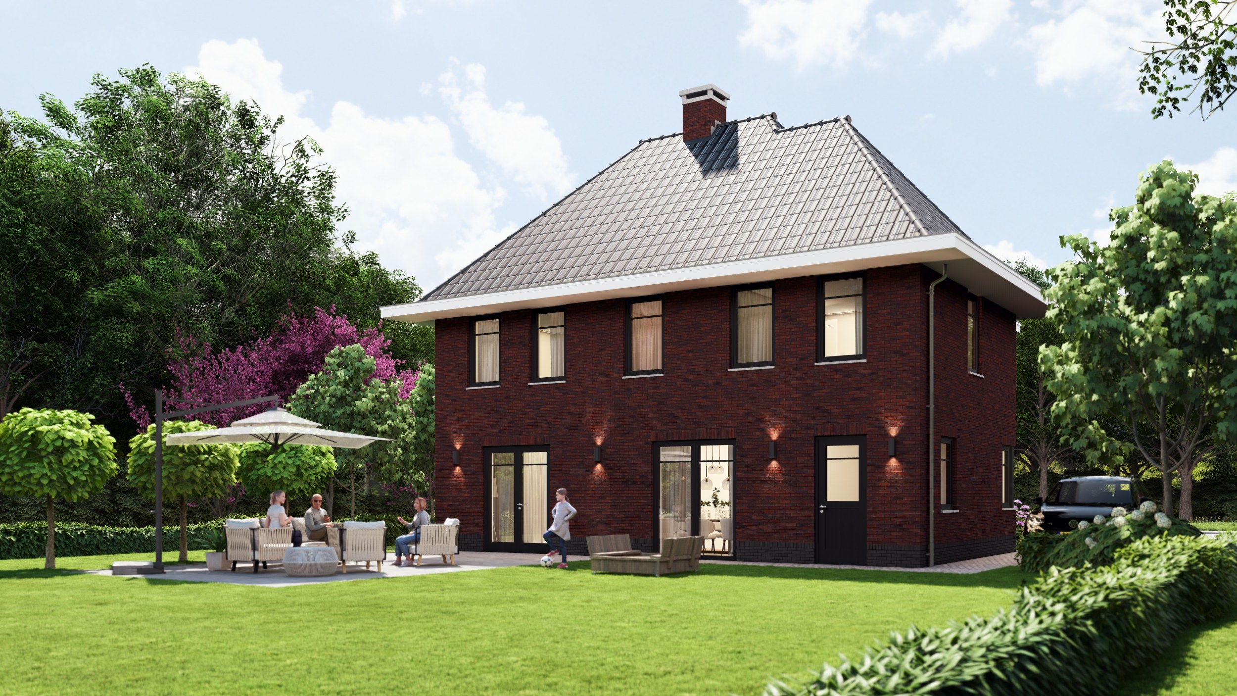 Foto: Villatype Vliervlinder Architectuurwonen achtergevel