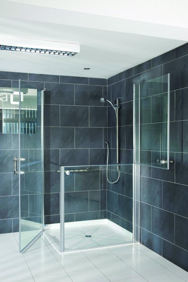 Foto: Apollo vlakke douchebak met staldeur