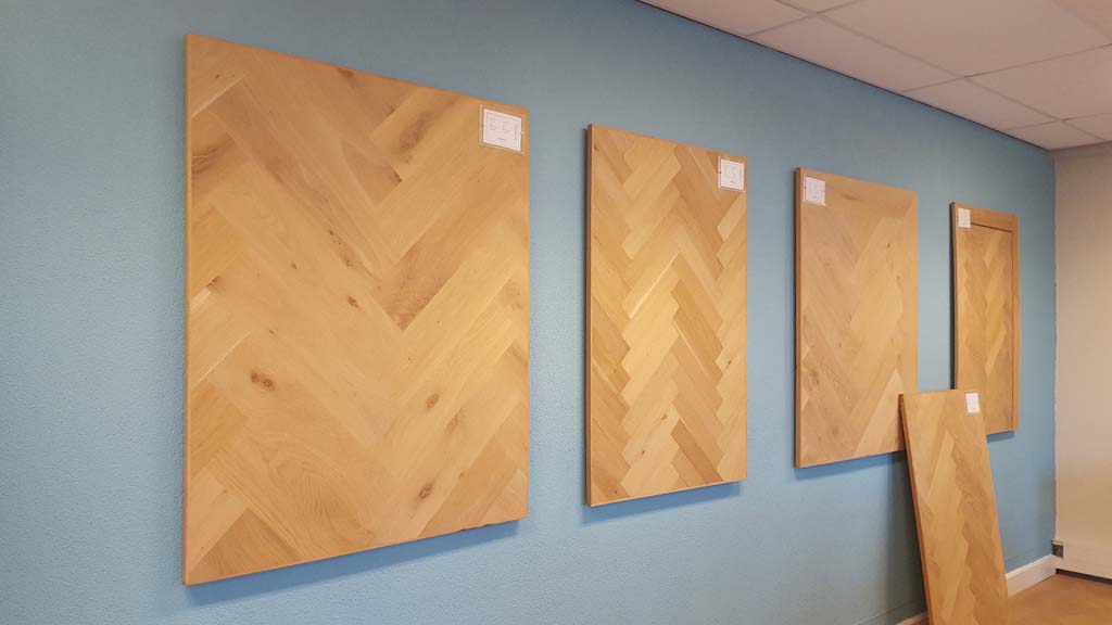 Foto: Visgraat voorbeelden showroom