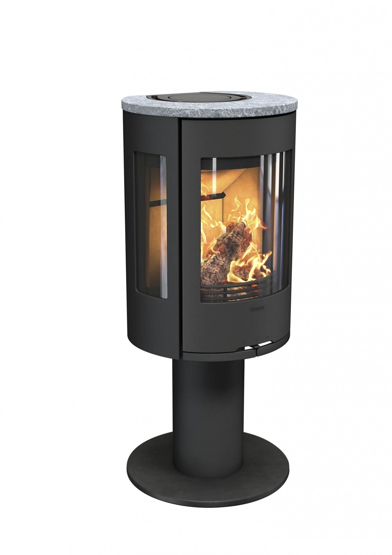 Foto: w3 contura 586 gietijzer speksteen bovenplaat zwart