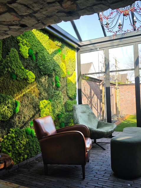 Foto : Breng Buiten Naar Binnen met een Moswand