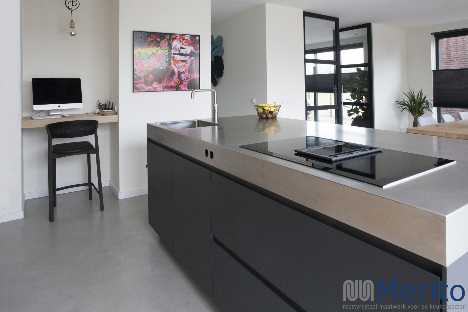 Foto: designkeuken RVS aanrechtblad Merito 6