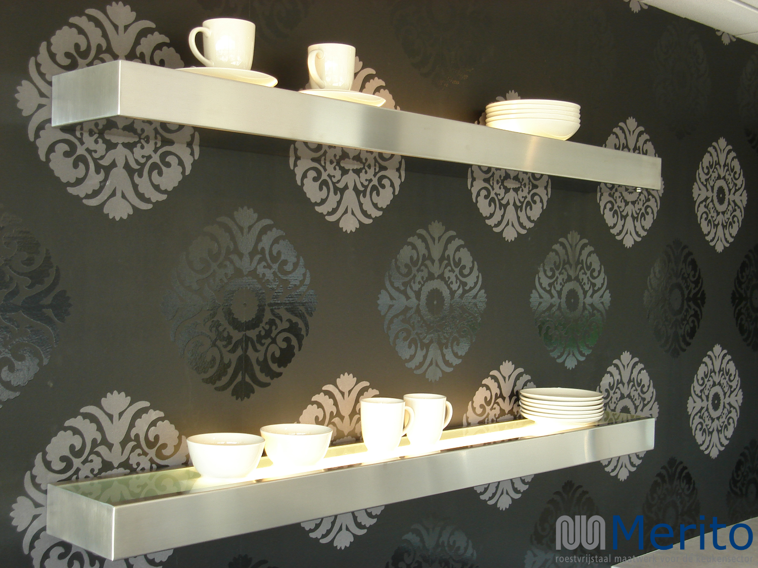 Foto: designkeuken RVS lichtbak Merito