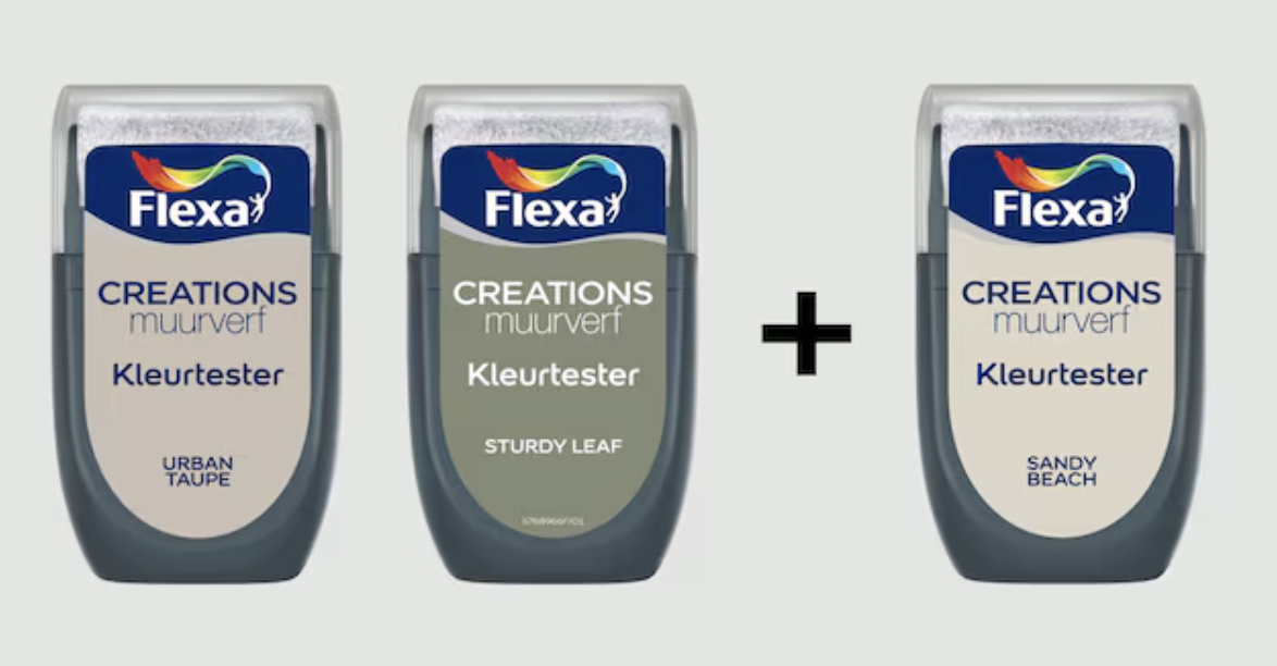 Foto : Flexa Kleurtester Muurverf – 2 kopen, 1 gratis!