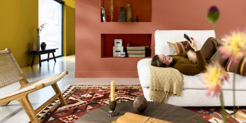 Foto : Zo combineer je vloerkleed en verf voor een harmonieus interieur