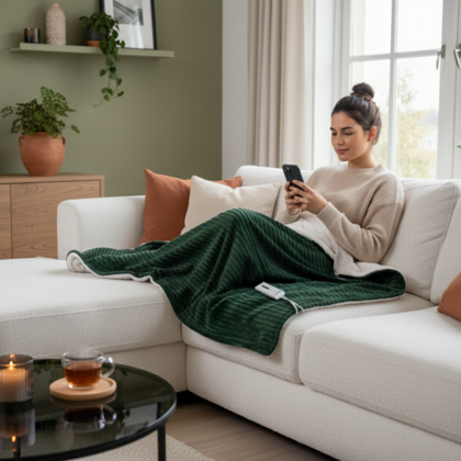Foto : Tomado Elektrische Omslagdeken: Comfort en Stijl in Één