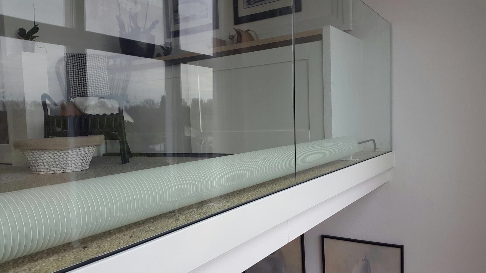 glazen balustrade in profiel