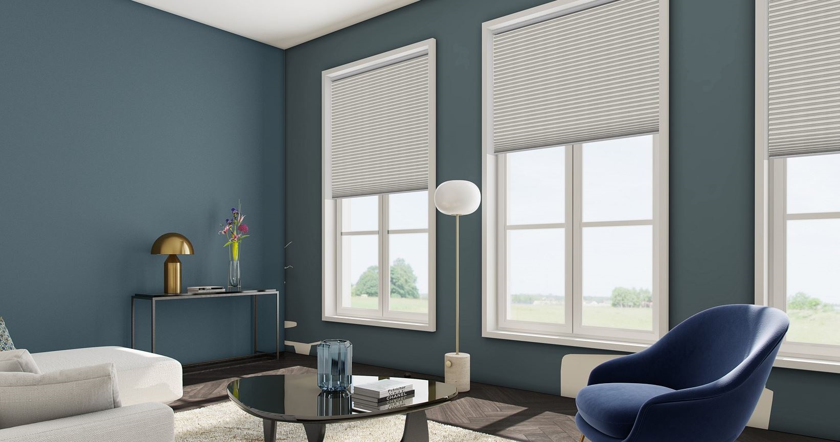 Foto: plisse hand woonkamer Nieuw