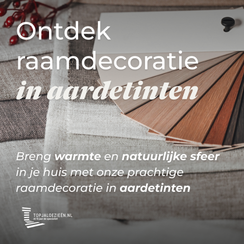 Foto : Raamdecoratie in aardetinten