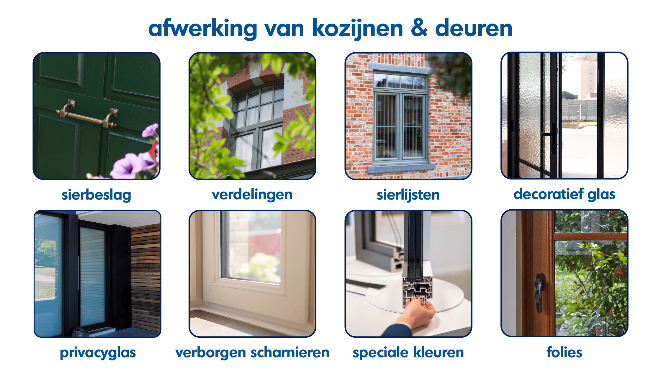 Afwerking en opties voor kozijnen en deuren