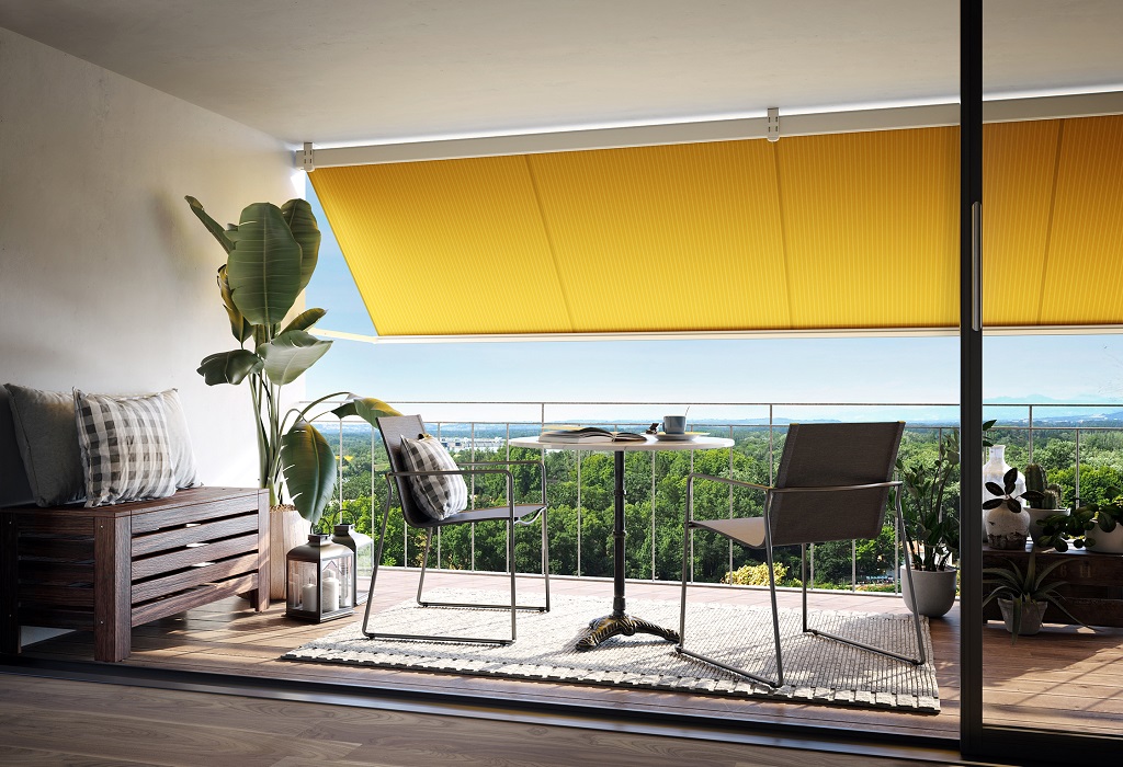 Foto : Schermen van Markilux voor kleine balkons en kleine dakterrassen