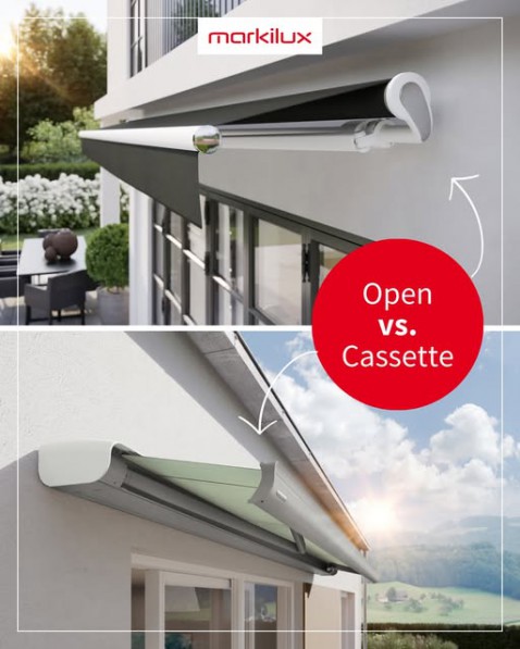 Foto : Open knikarmscherm of cassettescherm: welke zonwering past bij u?