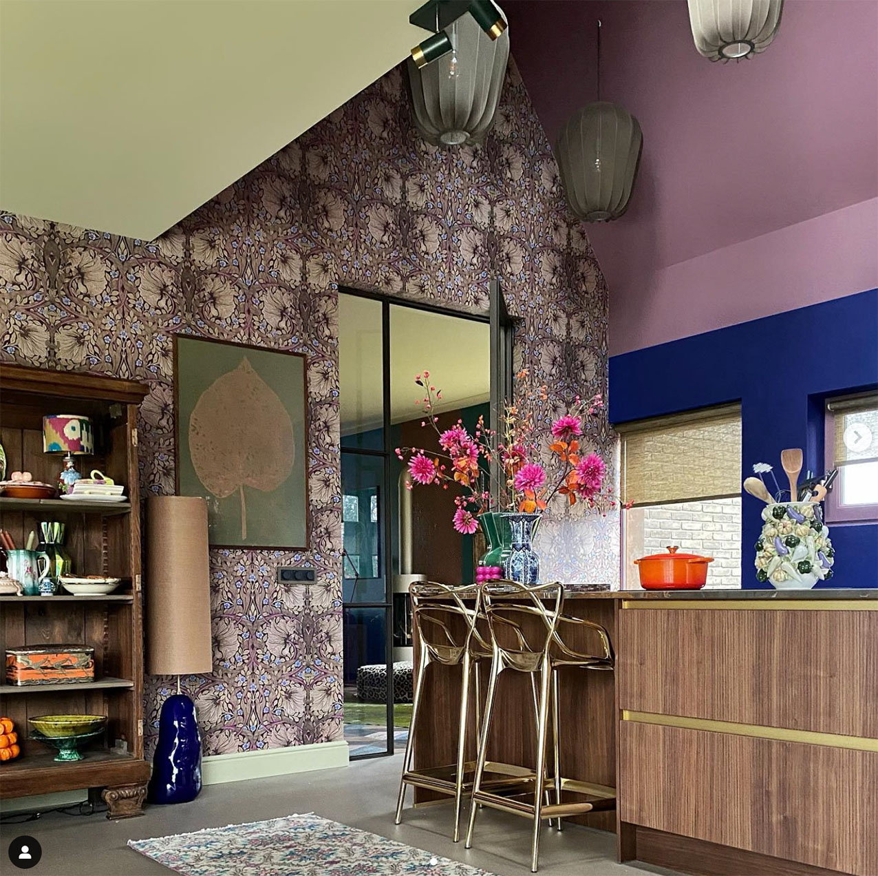 Foto : Behang Art Deco - William Morris Pimpernel