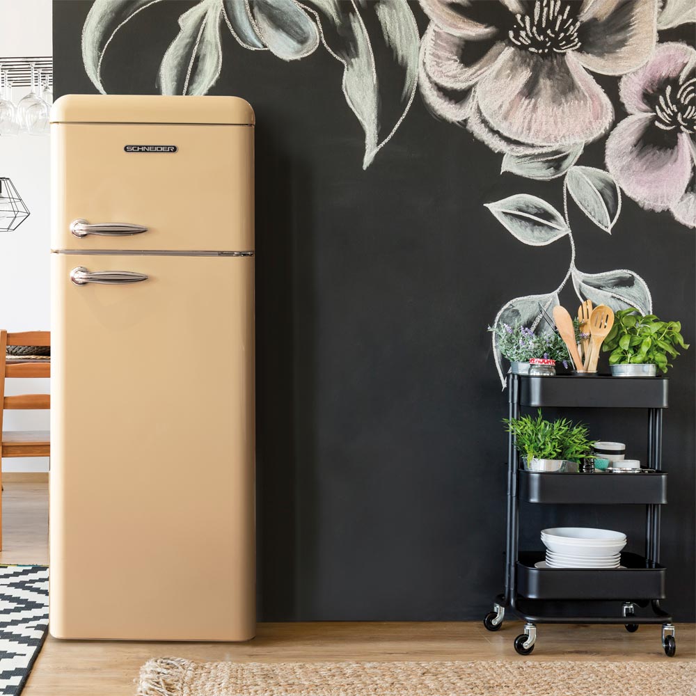 Foto: Schneider SL 210 B Retro Koelkast Matte Cream 3