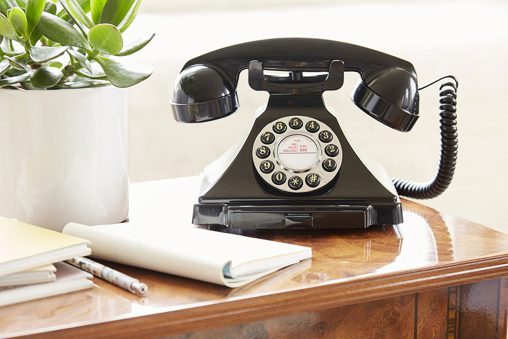 Foto: gpo 200 draaischijf retro telefoon zwart zwart trf gpo200 bk a62