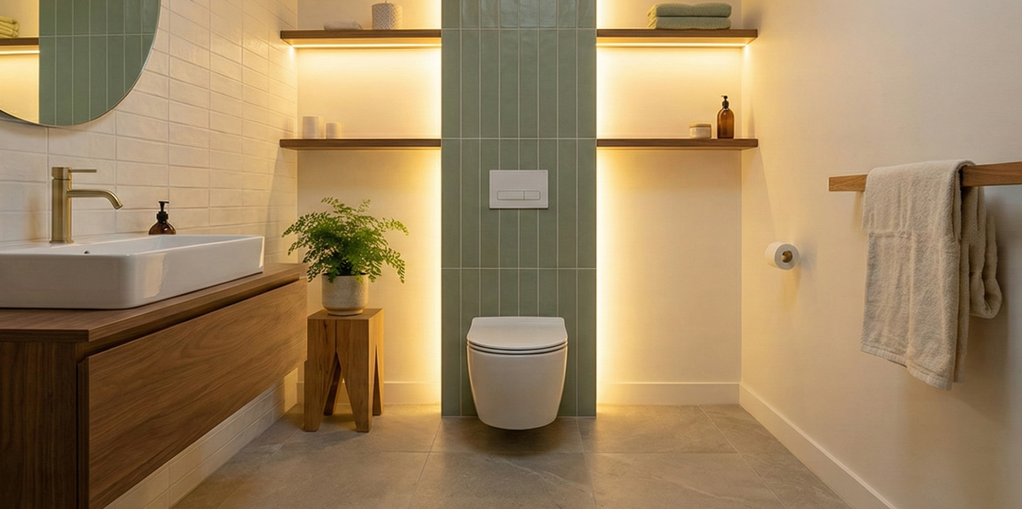 Foto : Toilet verlichting: kleine ruimte, grote impact met de juiste lichtkeuzes