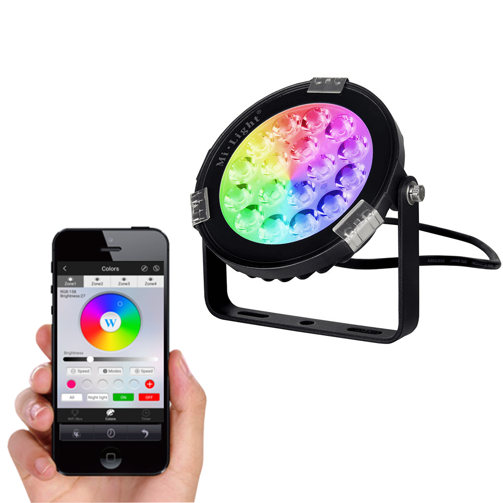 Foto: Milight WIFI LED tuinspot schijnwerper RGBWW   9 Watt