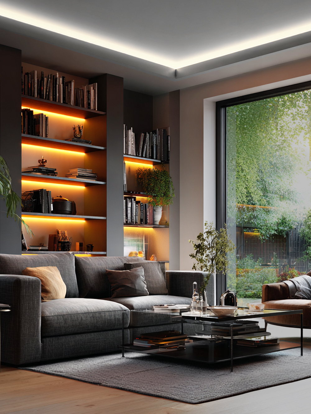 Foto : Led strips in de woonkamer