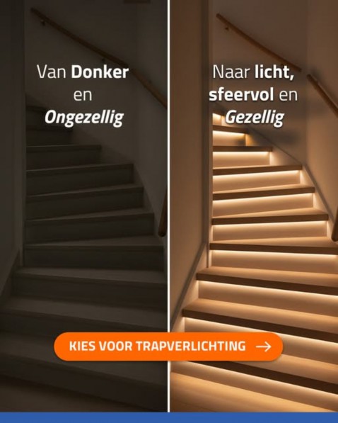 Foto : Nooit meer struikelen: veilige en stijlvolle trapverlichting
