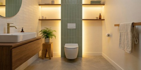 Foto : Toilet verlichting: kleine ruimte, grote impact met de juiste lichtkeuzes